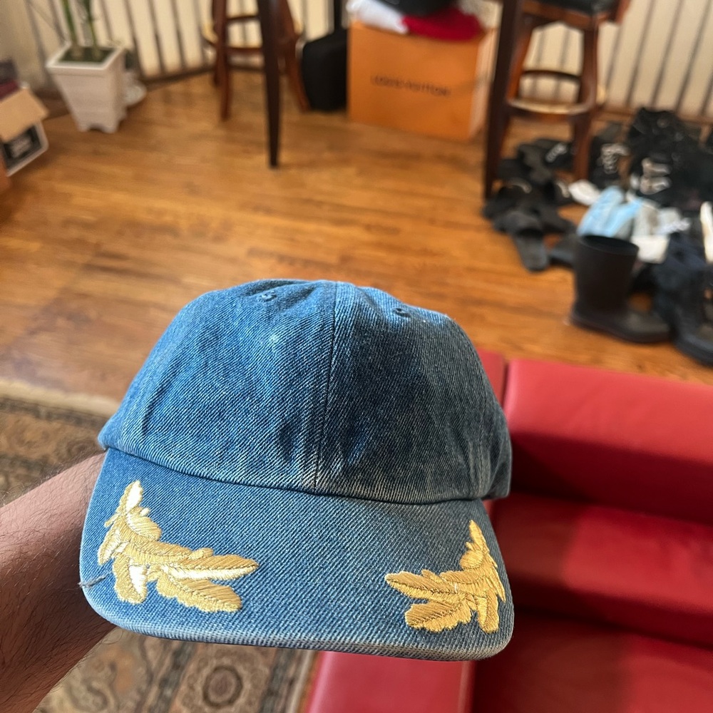 Just don rare denim hat leather underwear brim